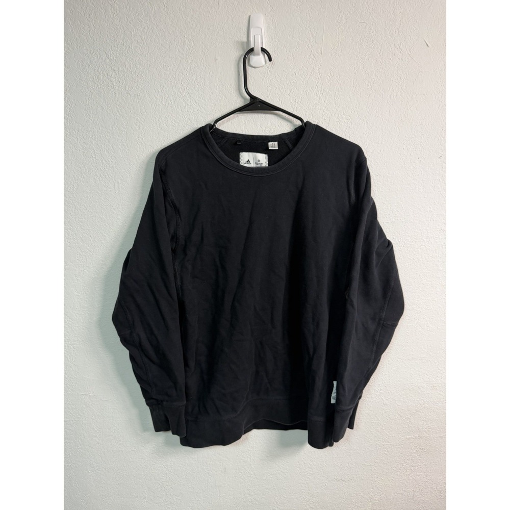 Adidas X Reigning Champ Sweatshirt Mens Small Solid Black Crewneck Sweater Shirt
